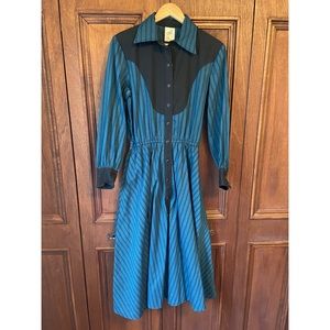 Vintage Pearl Snap Western Dress
